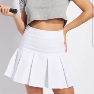 White Pleated Tennis Skirt